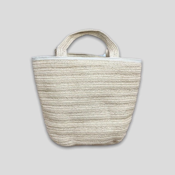 Wicker Boho Pom Pom Bag - Picture 3 of 4